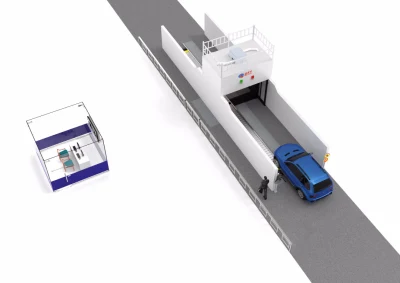 Sistema de seguridad Escáner de carga de rayos X Sistema de inspección de vehículos